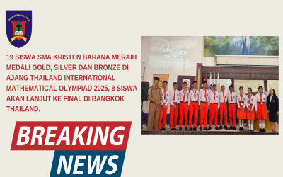 19 Siswa SMA Kristen Barana’ Raih Medali di Ajang Internasional TIMO 2025